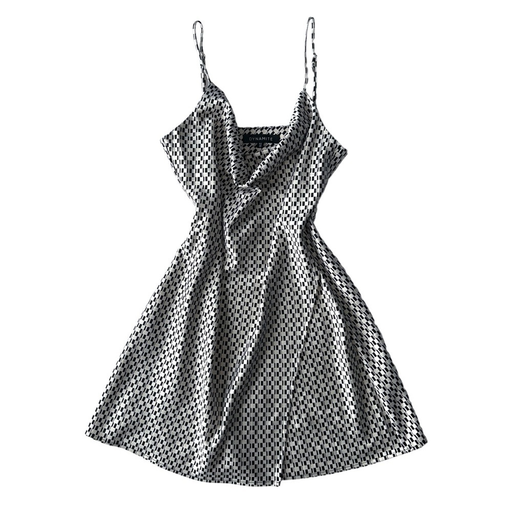 Black and White Patterned Dress